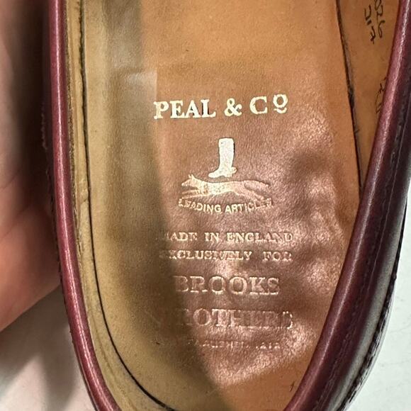 VERY GOOD Crockett & Jones x Brooks Bros. Tassel Loafer Kiltie Made England 7.5 - Picture 10 of 12